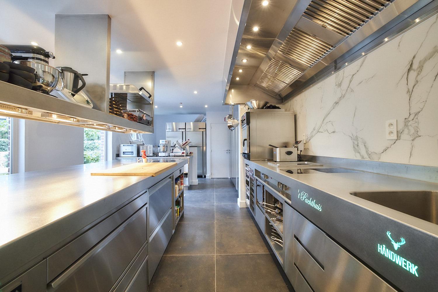 Custom stainless steel kitchen for extraordinary chef